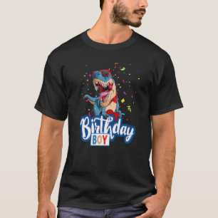 Camiseta Ideia De Aniversário De Dinossauro Para Crianças E