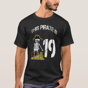Camiseta Ideia de aniversário para pirata de esqueleto 1
