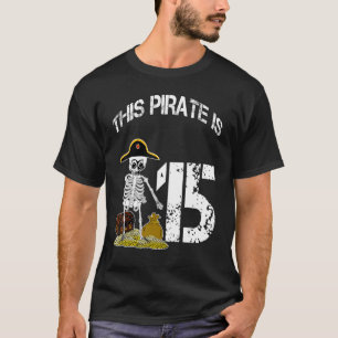 Camiseta Ideia de aniversário para pirata de esqueleto para