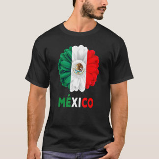 Camiseta Ideia de Bandeira Mexicana Para Mujeres & Dahlia