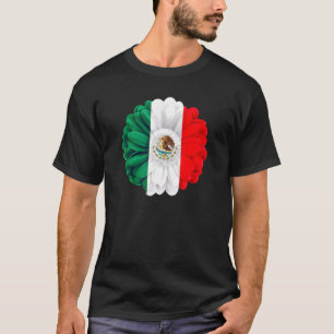 Camiseta Ideia de Bandeira Mexicana Para Mujeres & Dahlia