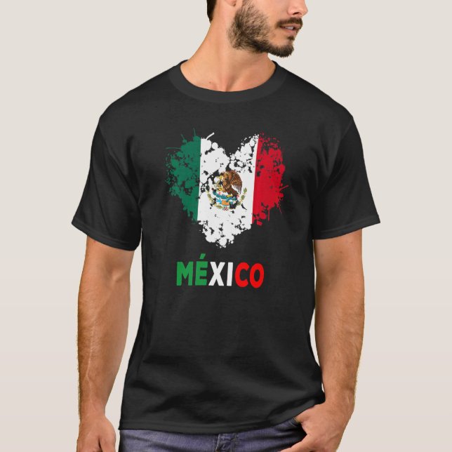Camiseta Ideia de Bandeira Mexicana Para Mujeres e México (Frente)