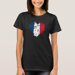 Camiseta Ideia de Coração da Bandeira Francesa para Criança