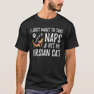 Camiseta Ideia de Gato Nap da Mãe de Gato Persa