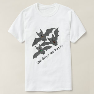 Camiseta Ideia de Halloween Morcegos Você Me Deixa Louco