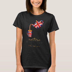 Camiseta Ideia de Londres para Crianças Com Bandeira do Rei
