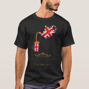 Camiseta Ideia de Londres para Crianças Com Bandeira do Rei