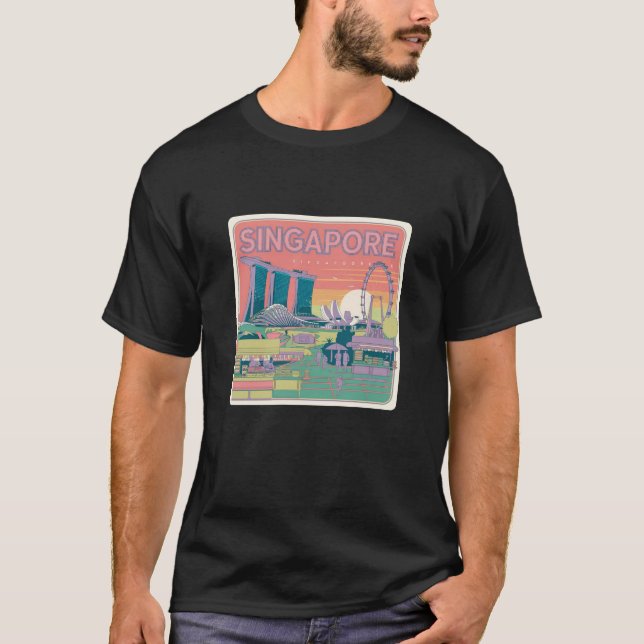 Camiseta Ideia de Lover da Cityscape Moderna (Frente)