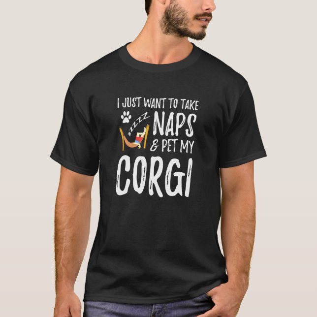 Camiseta Ideia de Mãe Corgi Sonolenta Mãe de Cachorro (Frente)