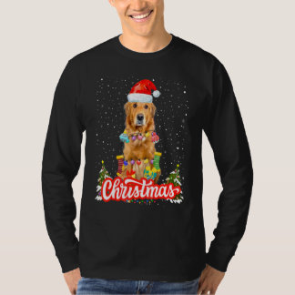 Camiseta Ideia de Natal do Golden Retriever para Crianças e