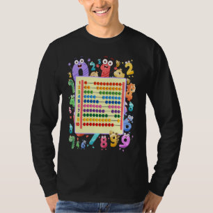 Camiseta Ideia de Números de Dinossauro para Crianças e Pro