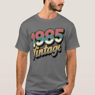 Camiseta Ideia de presente de aniversário vintage de 1985 f