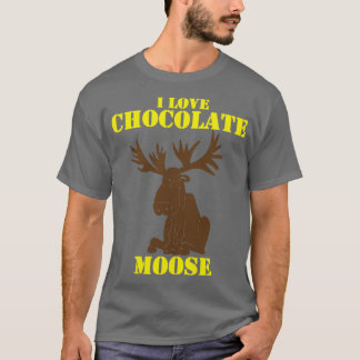 Camiseta Ideia de presente de Moose Chocolate para lov de c