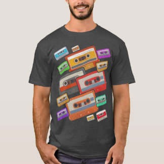 Camiseta Ideia de Presente de Música Cassete Retro dos Anos