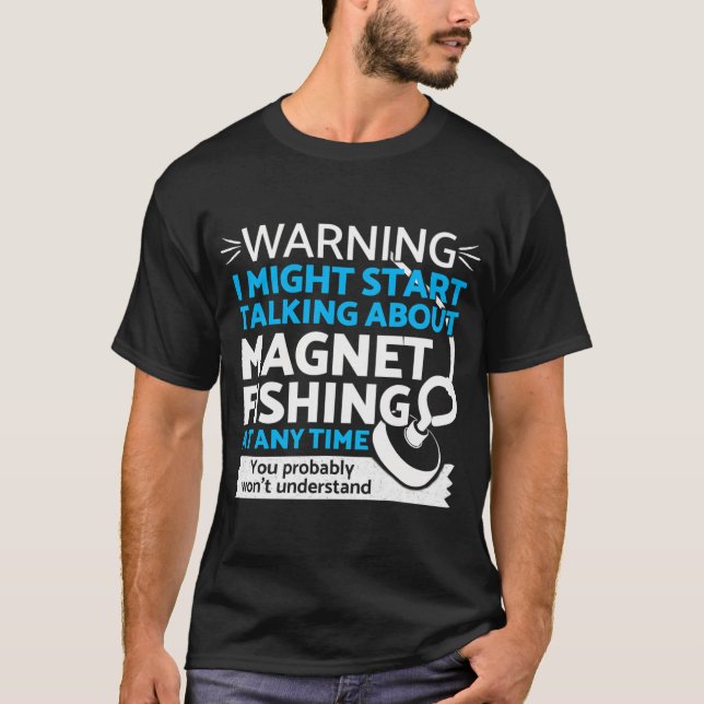 Camiseta Ideia de presente de pesca com ímã - Pesca com ímã (Frente)