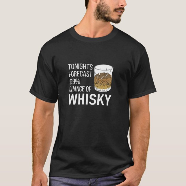 Camiseta Ideia de Presente de Uísque Conjunto de Uísque Dia (Frente)