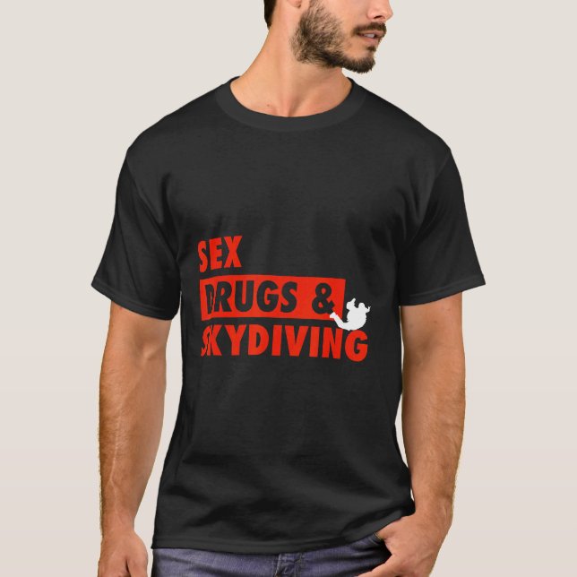 Camiseta Ideia de Presente Divertido para Paracaidismo (Frente)