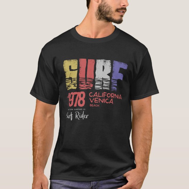 Camiseta ideia de presente do surfista surf da Califórnia (Frente)