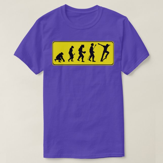 Camiseta Ideia de presente dos amantes da evolução do skate (Frente do Design)