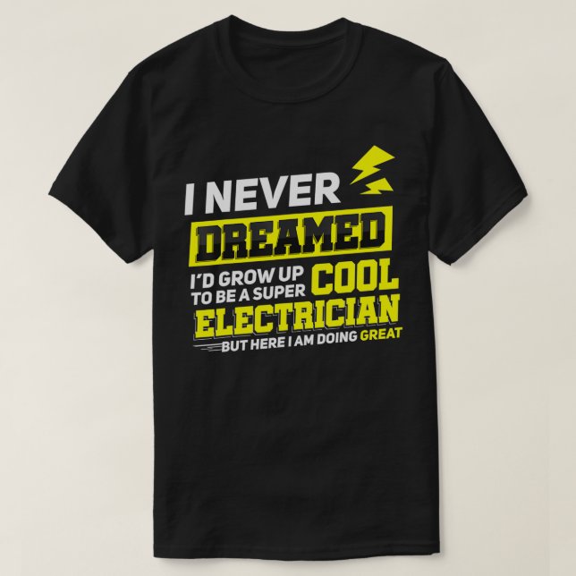 Camiseta Ideia de Presente Engraçado eletricista para Engen (Frente do Design)