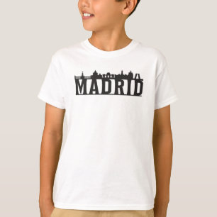 Camiseta Ideia de Presente na Cidade de Madrid, Espanha Sky