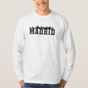 Camiseta Ideia de Presente na Cidade de Madrid, Espanha Sky
