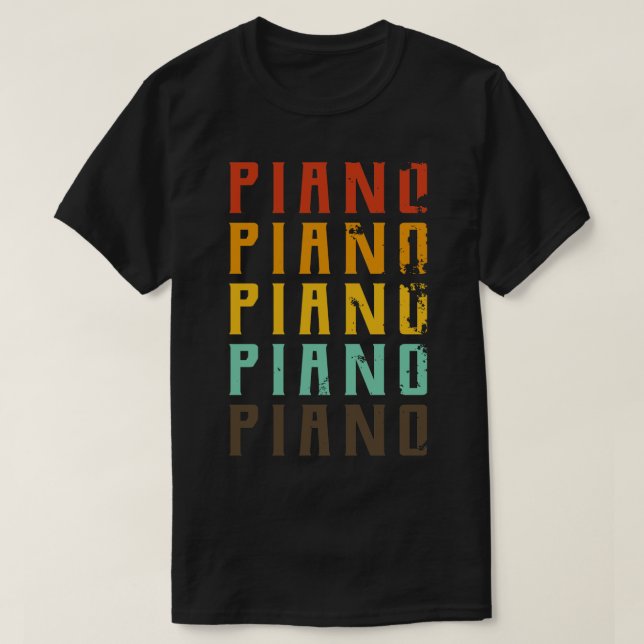 Camiseta Ideia de presente pianista do piano typo (Frente do Design)