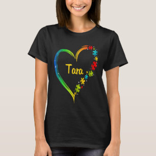 Camiseta ideia de quebra-cabeça do coração da conscientizaç