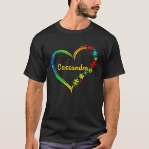 Camiseta ideia de quebra-cabeça do coração para conscientiz