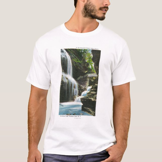Camiseta Ideia de quedas do arco-íris (Frente)