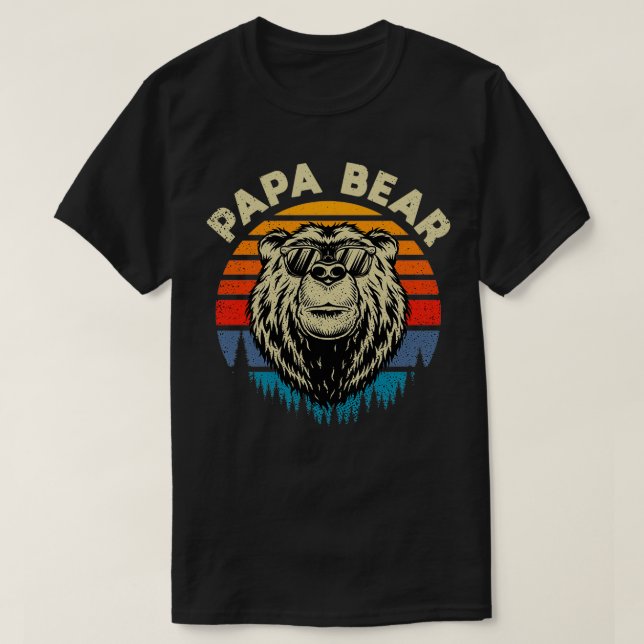 Camiseta Ideia de retro-presente Legal do Papa Bear (Frente do Design)