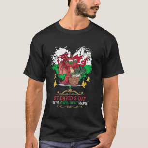 Camiseta Ideia de Roupa da Bandeira do País de Gales para C