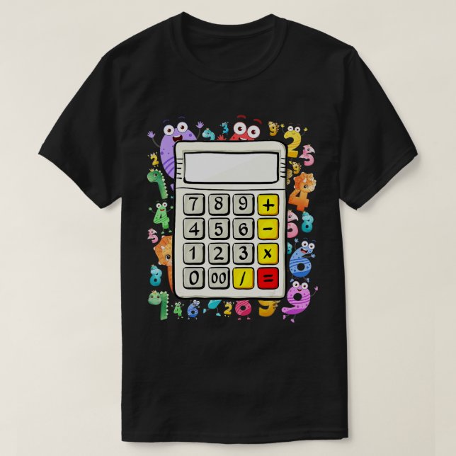 Camiseta Ideia De Traje De Calculadora Para Crianças Matemá (Frente do Design)