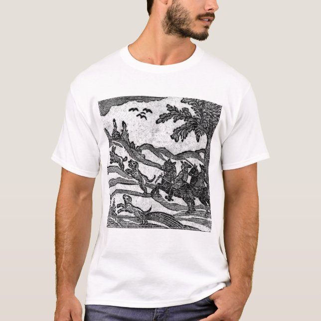 Camiseta Ideia de uma cena da caça, de (Frente)