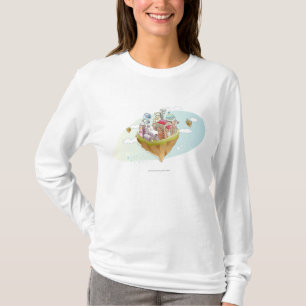 Camiseta Ideia de uma ilustração abstrata colorida
