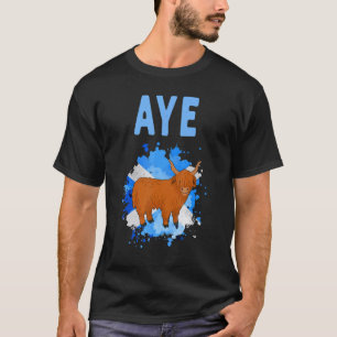 Camiseta Ideia de Vaca das Terras Altas da Escócia para Mul