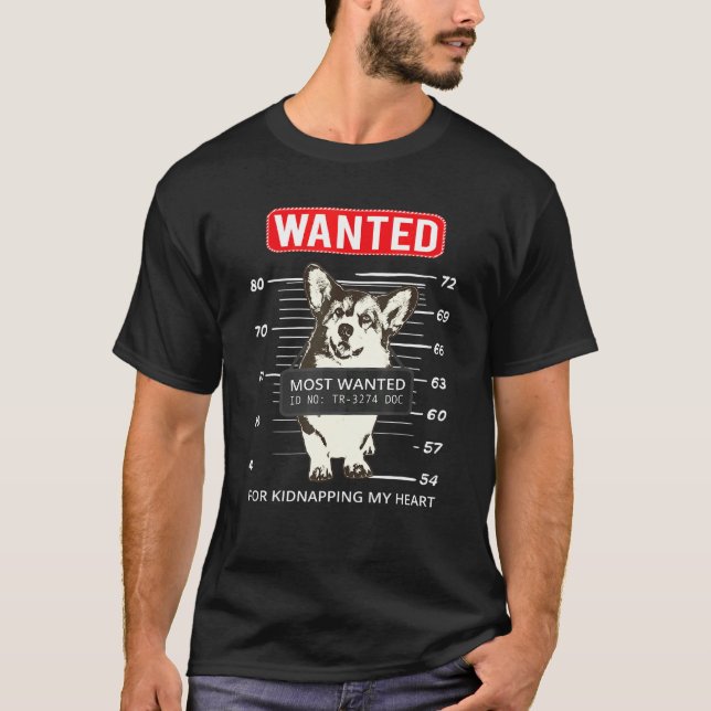 Camiseta Idéia de Welsh Corgi Procurado (Frente)