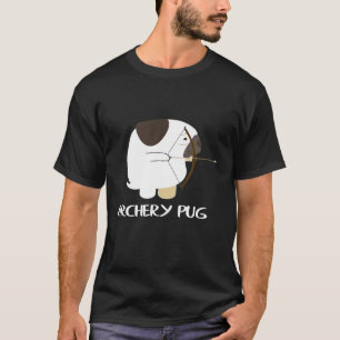 Camiseta Ideia Divertida de Arqueiro Pug