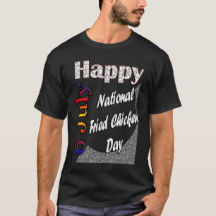 Camiseta Ideia Divertida do Dia Nacional de Frango Frito em