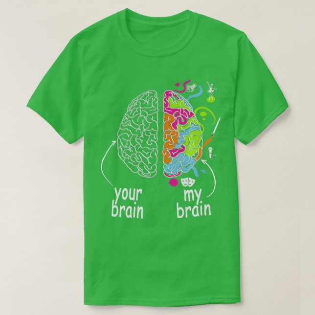 Camiseta Ideia do Cérebro da Neurodiversidade para o Autism (Frente do Design)