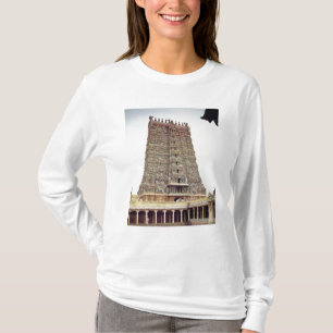 Camiseta Ideia do exterior cinzelado do gopuram sul