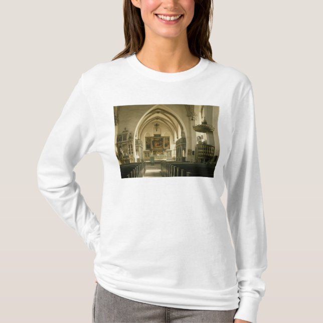 Camiseta Ideia do interior da igreja com (Frente)
