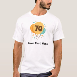 Camiseta ideia do presente da festa de aniversário do 70
