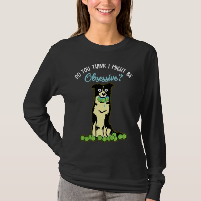Camiseta Ideia do presente de border collie para o (Frente)