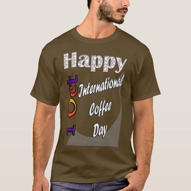 Camiseta Ideia do presente do Dia Internacional do Café de  (Frente)