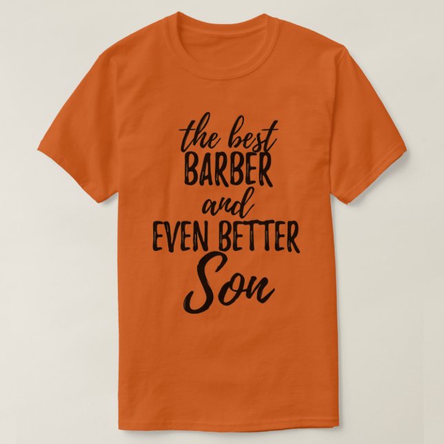 Camiseta Ideia do Presente Engraçado Barber Son para Crianç (Frente do Design)