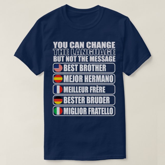 Camiseta Ideia do presente para o irmão (Frente do Design)