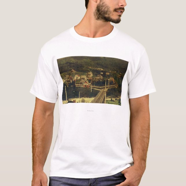 Camiseta Ideia do sul da parcela de distrito da residência (Frente)