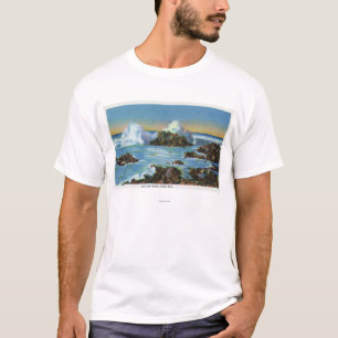 Camiseta Ideia do surf ao longo da rocha