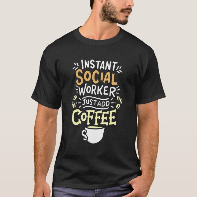 Camiseta Ideia do Voluntário de Scout de Café do Trabalhado (Frente)